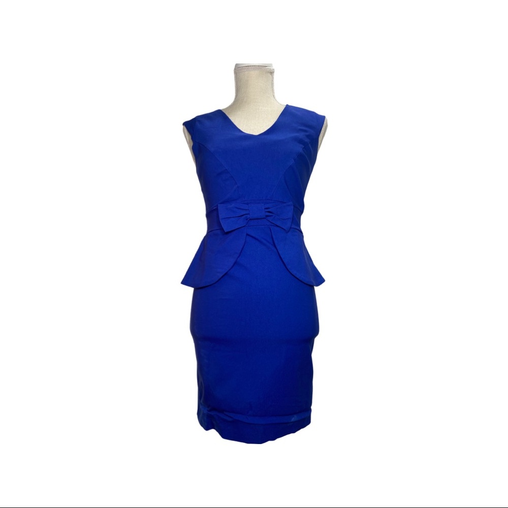 ModCloth Royal Blue Peplum Bodycon Dress